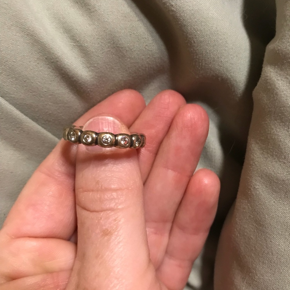 Pandora Multi Crystal Stack Ring - image 3